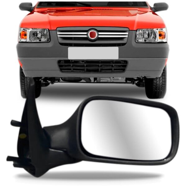 Retrovisor Uno Fire 2 Portas 2005 06 07 A 2010 Sem Controle Lado Direito