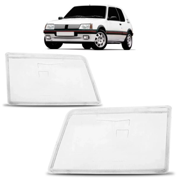 Lente Farol Peugeot 205 Ano 1994 1995 1996 1997 Estriada Lado Esquerdo