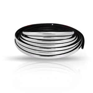 Friso Parachoque Escort 1987 A 92 Preto/cromado 25m Colante