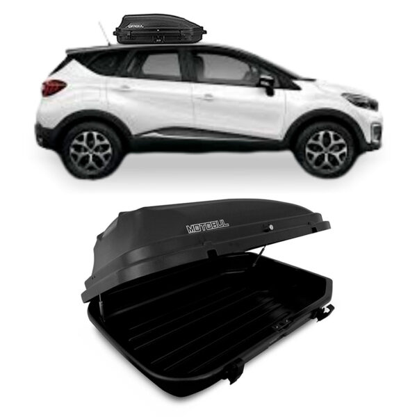 Baú Maleiro De Teto Motobul 270 Litros RENAULT-CAPTUR Preto