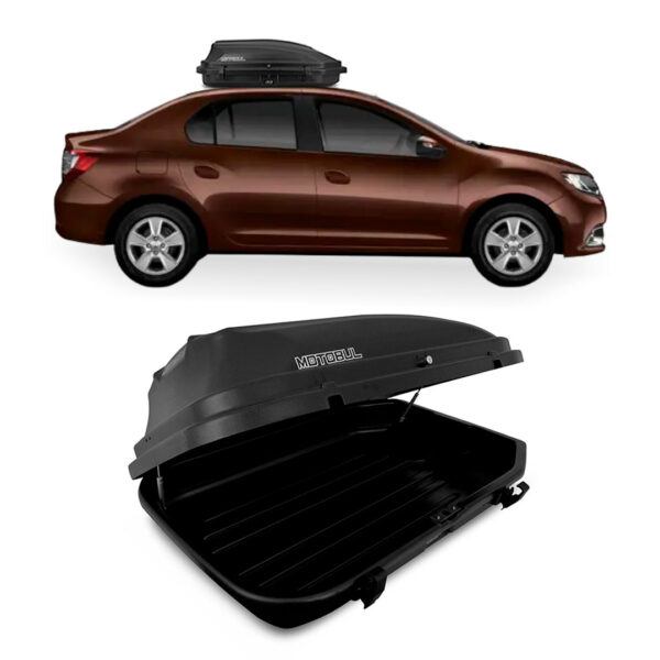 Baú Maleiro De Teto Motobul 270 Litros RENAULT-LOGAN Preto