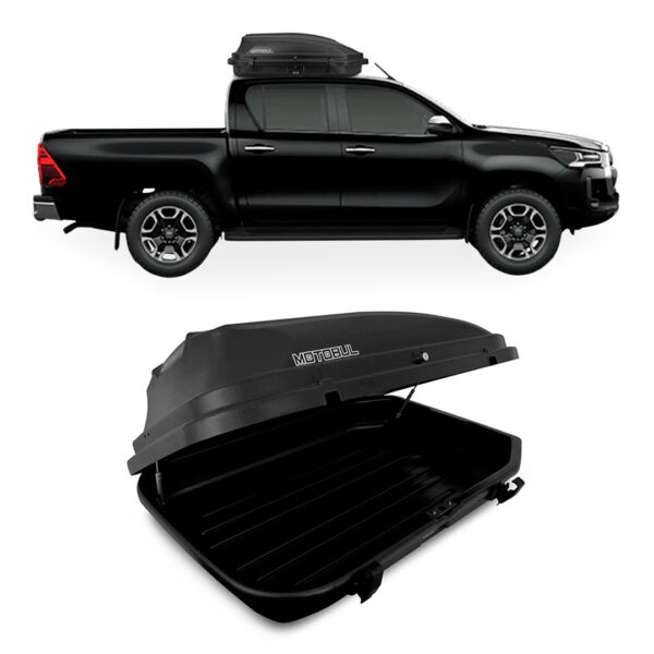 Baú Maleiro De Teto Motobul 270 Litros TOYOTA-HILUX-SRV Preto