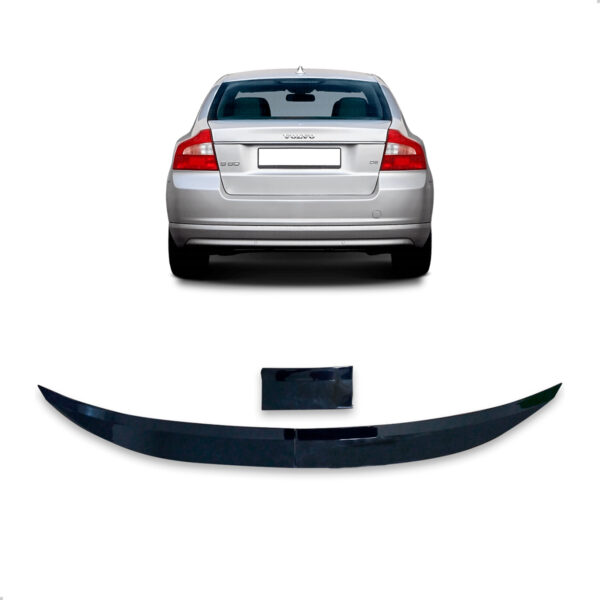 Aerofólio Para VOLVO S80 Sedan Black Piano Autocolante