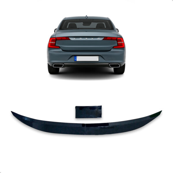 Aerofólio Para VOLVO S90 Sedan Black Piano Autocolante