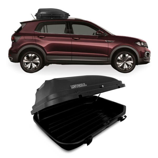 Baú Maleiro De Teto Motobul 270 Litros VW-T-CROSS Preto