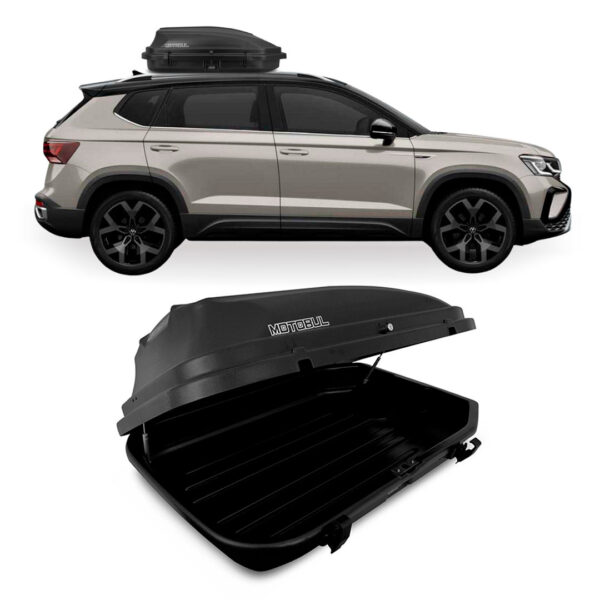 Baú Maleiro De Teto Motobul 270 Litros VW-TAOS Preto