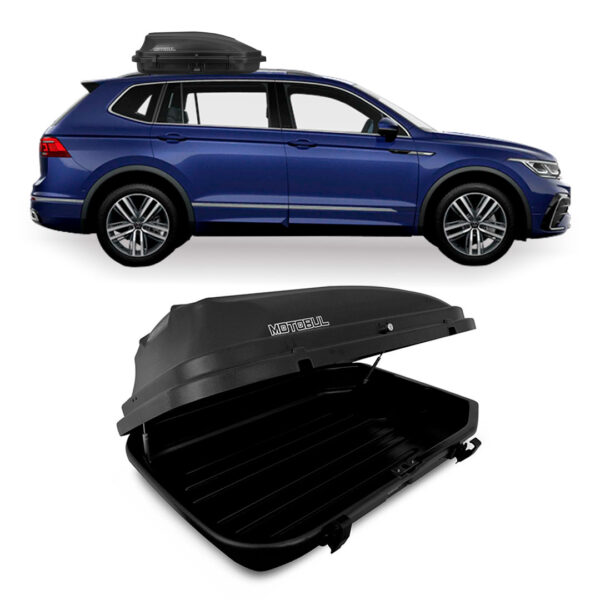 Baú Maleiro De Teto Motobul 270 Litros VW-TIGUAN Preto