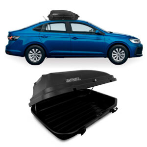 Baú Maleiro De Teto Motobul 270 Litros VW-VIRTUS Preto