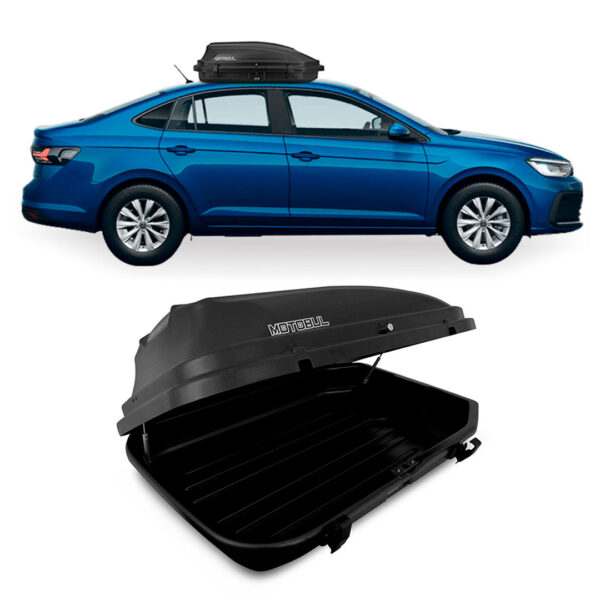 Baú Maleiro De Teto Motobul 270 Litros VW-VIRTUS Preto