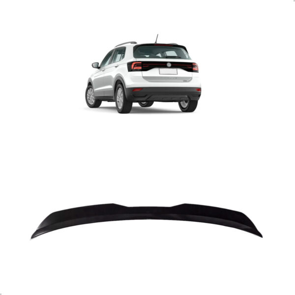 Aerofólio Universal Para Veículos Hatch Preto Black Piano Vw T-cross