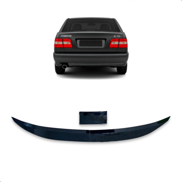 Aerofólio Para VOLVO S70 Sedan Black Piano Autocolante