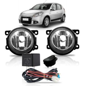 Kit Farol Milha Neblina Auxiliar Sandero 2011 2012 2013.