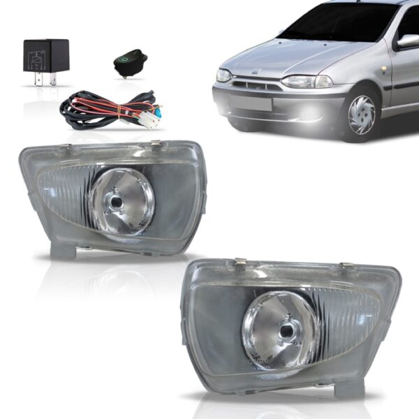 Kit Farol Auxiliar Palio G1 1996 1997 1998 1999 00 Completo