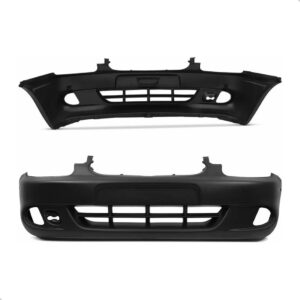 Kit Parachoque + Auxiliar Neblina Corsa Classic 2000 A 2007 Preto