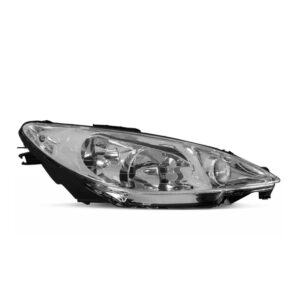 Par Farol Peugeot 206 2000 Até 2010 Cromado Foco Duplo Liso Direito E Esquerdo