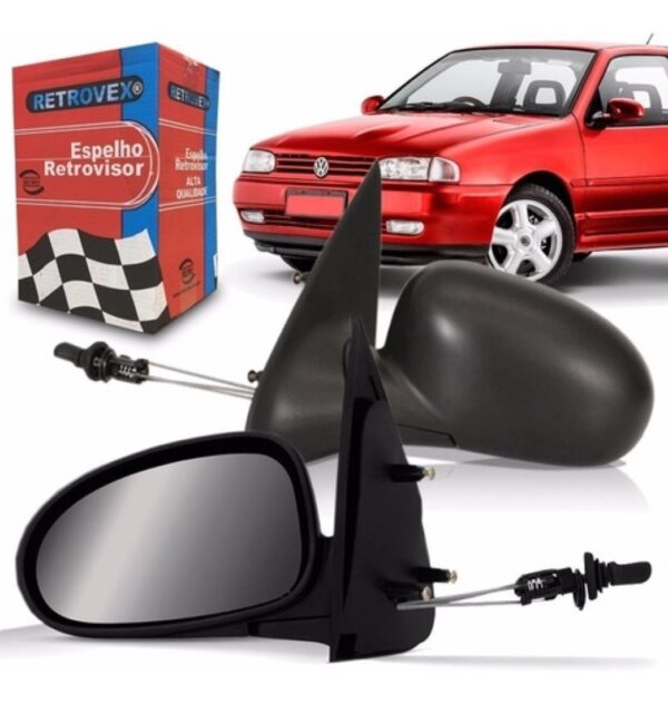 Par Retrovisor Gol 1995 96 97 98 1999 Bola Controle 02 Porta