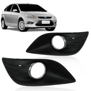 Par Grade Milha Focus 2009 2010 Hatch Sedan Farol Aro Cromad Preto
