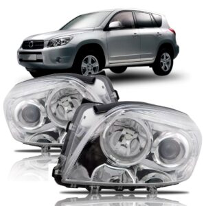 Par Farol Rav4 2009 2010 2011 2012 2013 Mascara Cromada Direito E Esquerdo