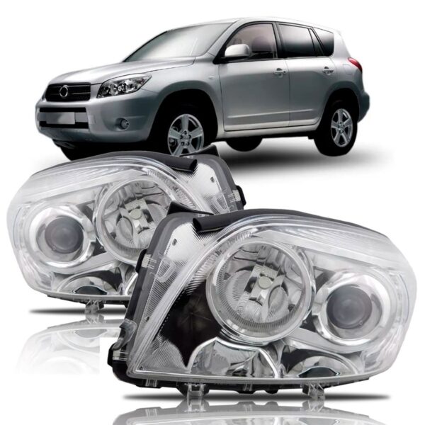 Par Farol Rav4 2009 2010 2011 2012 2013 Mascara Cromada Direito E Esquerdo