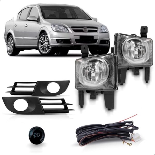 Kit Farol Milha Vectra 2006 2007 2008 Botão Alternativo.