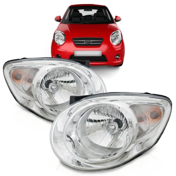 Par Farol Picanto 2009 2010 2011 Cromado Direito E Esquerdo