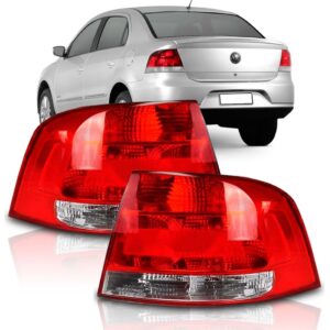 Par Lanterna Traseira Voyage G5 2009 2010 A 2012 Bicolor Vermelho