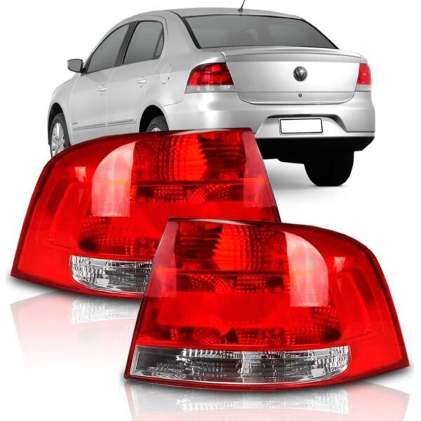 Par Lanterna Traseira Voyage G5 2009 2010 A 2012 Bicolor Vermelho