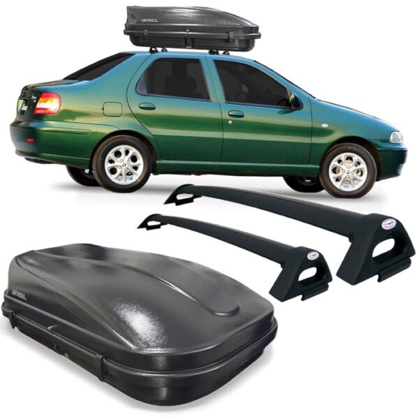 Rack Bagageiro Palio & Siena 1996 A 2011 Preto + Baú 510 Preto