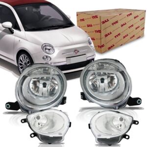 Kit Farol Para Fiat 500 Ano 08 09 10 11 2012 2013 Direito E Esquerdo