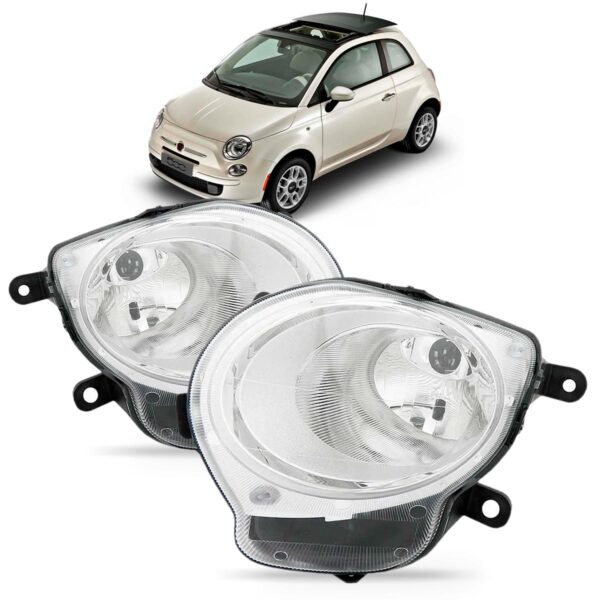 Par Farol Fiat 500 2008 2009 2010 2011 2012 2013 Inferior Direito E Esquerdo