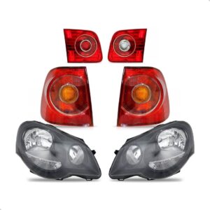 Kit Polo Mascara Negra Farois + Jogo De Lanternas 2007 2011