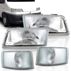 Kit Farol  Ducato Fiat 1994 A 1995 Completo C/piscas Novos Direito E Esquerdo