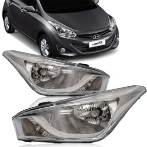 PAR FAROL HB20 2012 A 2014 MASCARA CROMADA