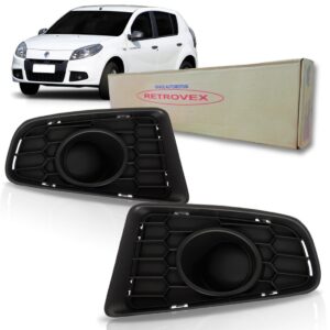 Par Moldura Sandero 2012 2013 2014 Sem Furo Milha Preto