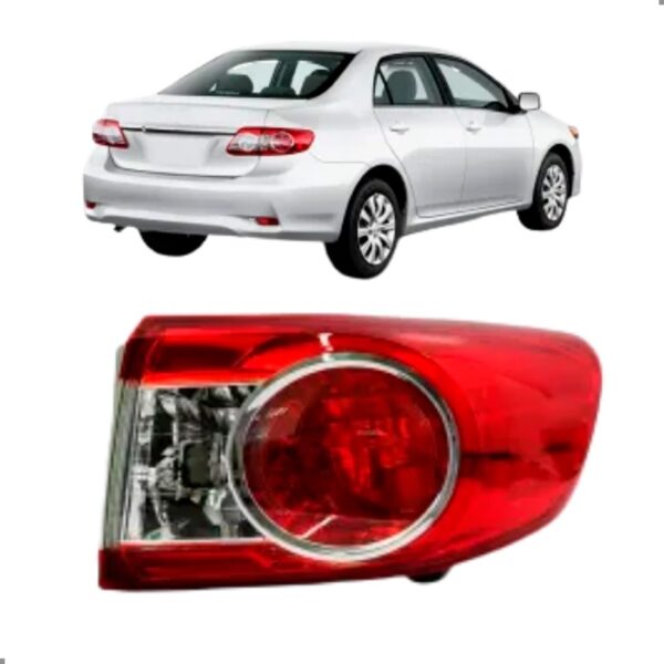 LANTERNA TRASEIRA CANTO COROLLA 2012 2013 SEM LED COM SOQUETE LD