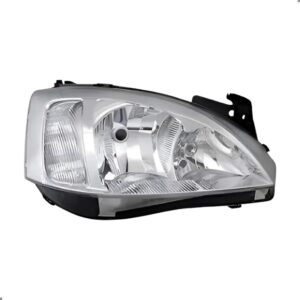 Farol Para Corsa 2003 2004 2005 A 2007 Cromado Lente Raiada Esquerdo/motorista