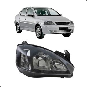 Farol Para Corsa 2003 2004 2005 2006 2007 Fume Manual Raiado Direito/passageiro