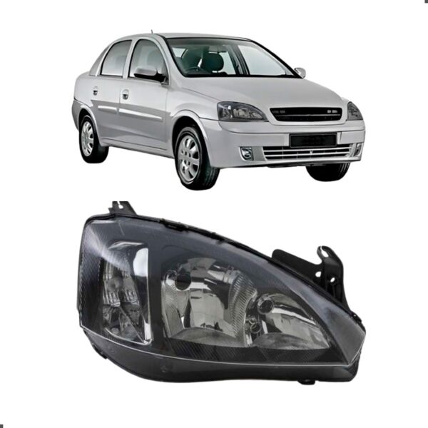 Farol Para Corsa 2003 2004 2005 2006 2007 Fume Manual Raiado Direito/passageiro