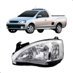 FAROL CORSA 2008 A 2012 MONTANA 2008 A 2010 CROMADO LENTE LISA LE