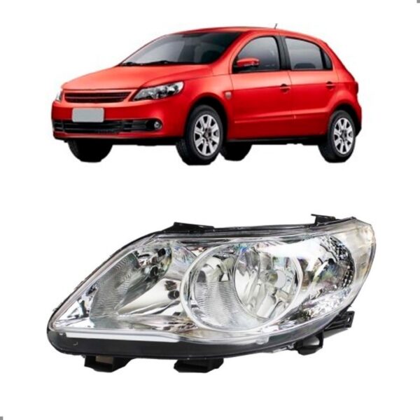Farol Para Gol G5 2009 2010 2011 2012 Foco Duplo Cromado Direito/passageiro