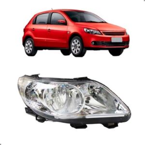 FAROL GOL G5 2009 A 2012 FOCO DUPLO CROMADO LE