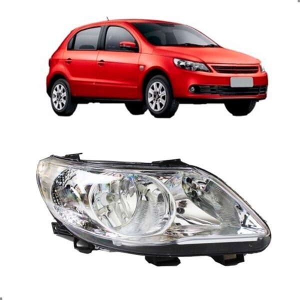 FAROL GOL G5 2009 A 2012 FOCO DUPLO CROMADO LE