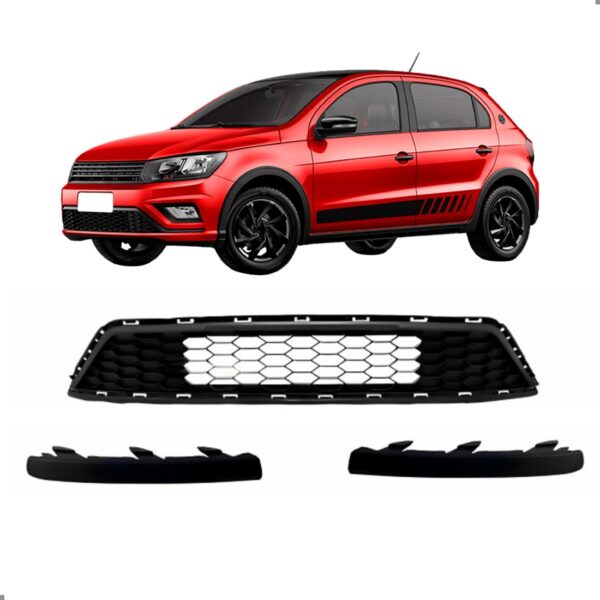 Grade Central Parachoque Para Gol G8 2018 A 2023 Com Frisos Para Pintar