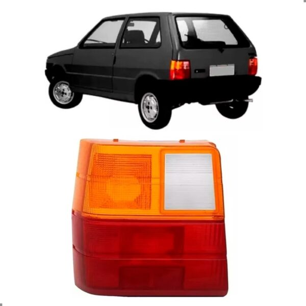 Lente Tricolor Traseira Para Uno 1984 A 2003 Esquerdo