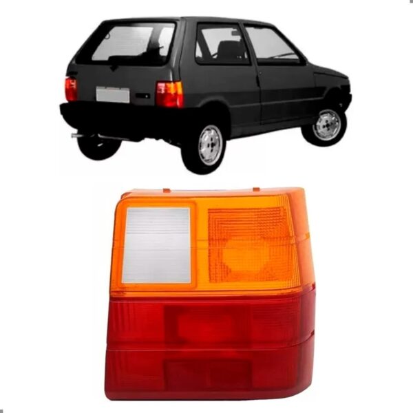 Lente Tricolor Traseira Para Uno 1984 A 2003 Direito