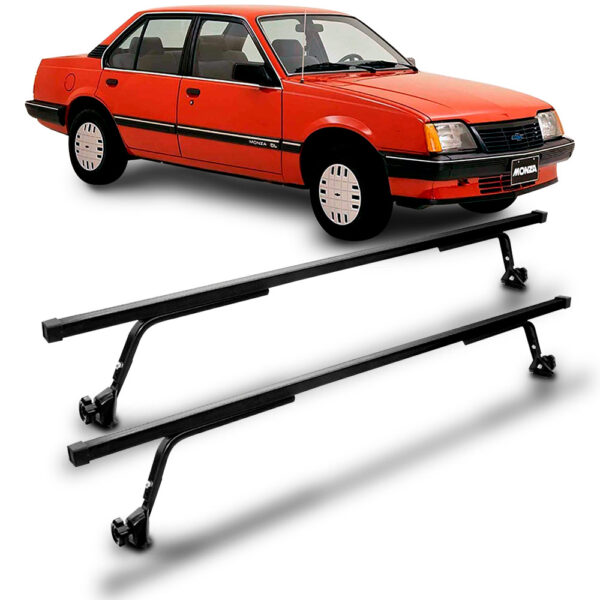 Rack Travessa De Teto Monza Bagageiro Preto Vhip. Preto