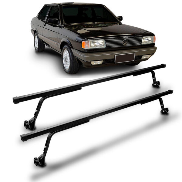 Rack Travessa De Teto Voyage Bagageiro Preto Vhip. Preto