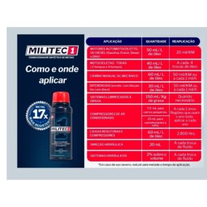 Militec 1 Óelo Protetor Do Motor Com Vida Longa Economia Preto