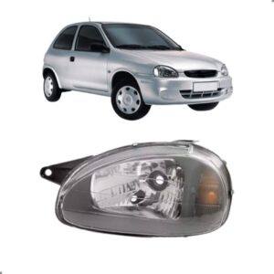 FAROL CORSA 2001 A 2010 MASCARA CINZA CARCAÇA PRETA LD