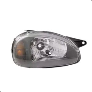 Farol Para Corsa 2001 A 2010 Mascara Cinza Carcaça Preta Esquerdo/motorista